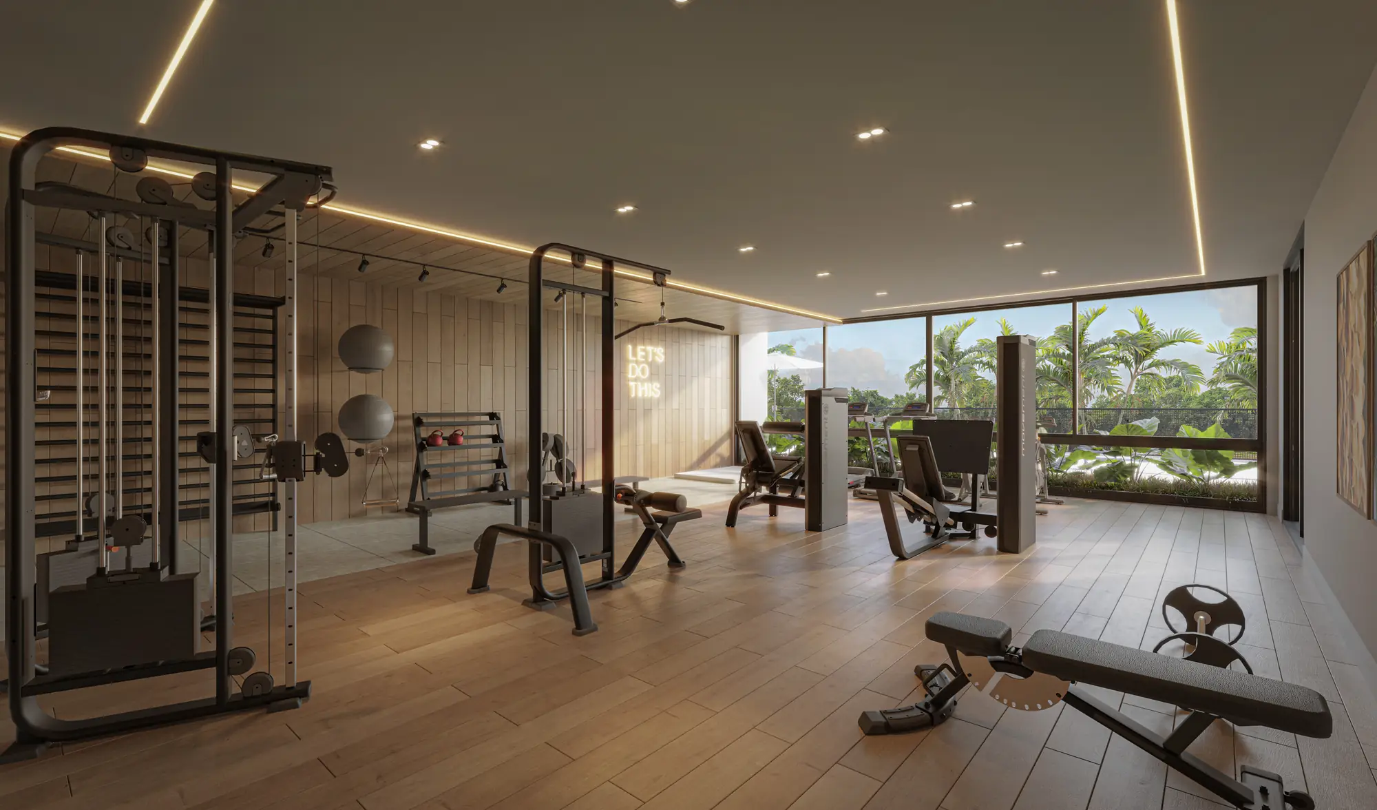 Academia equipada e decorada — Club House