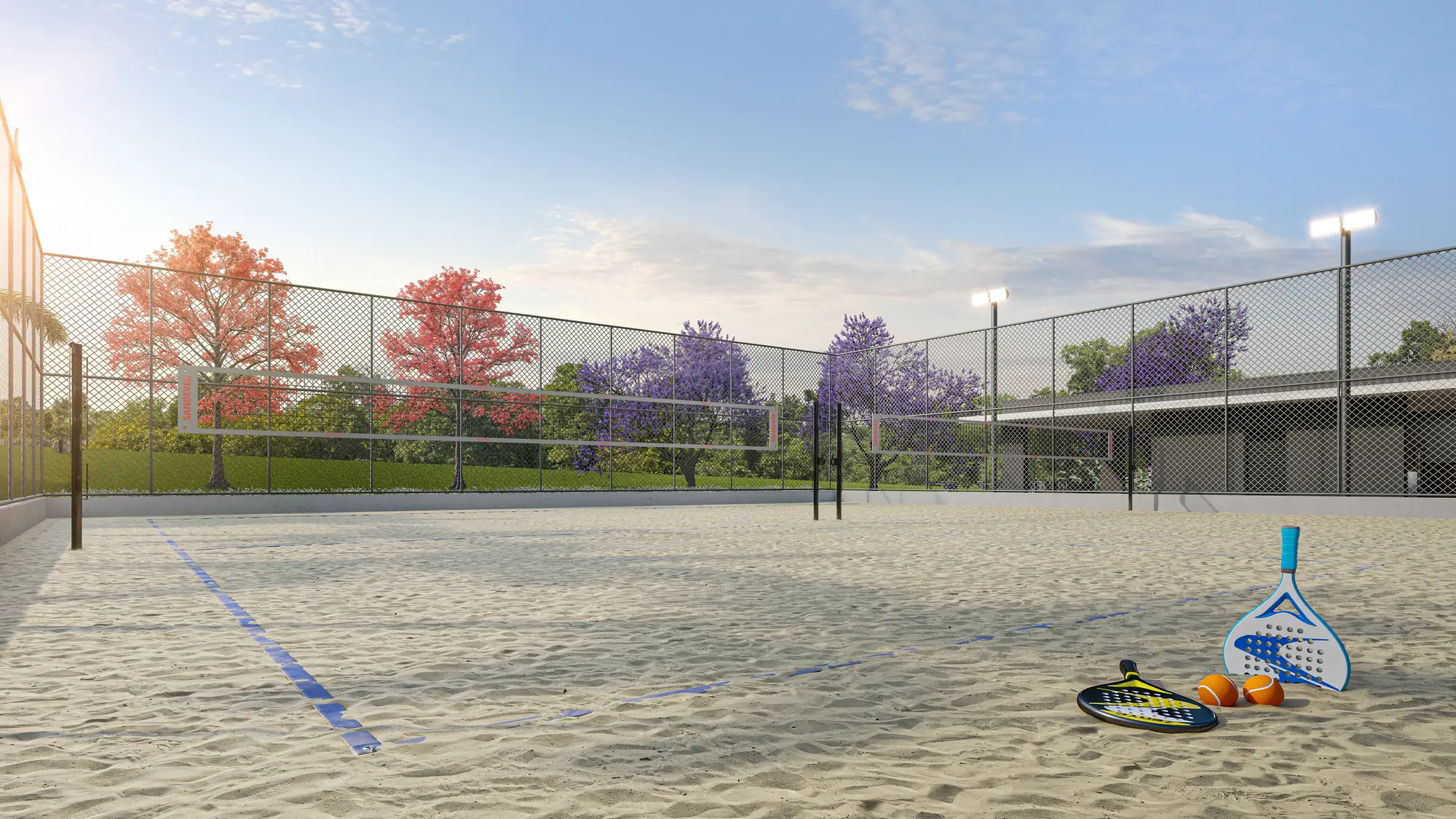 Quadra de beach tennis