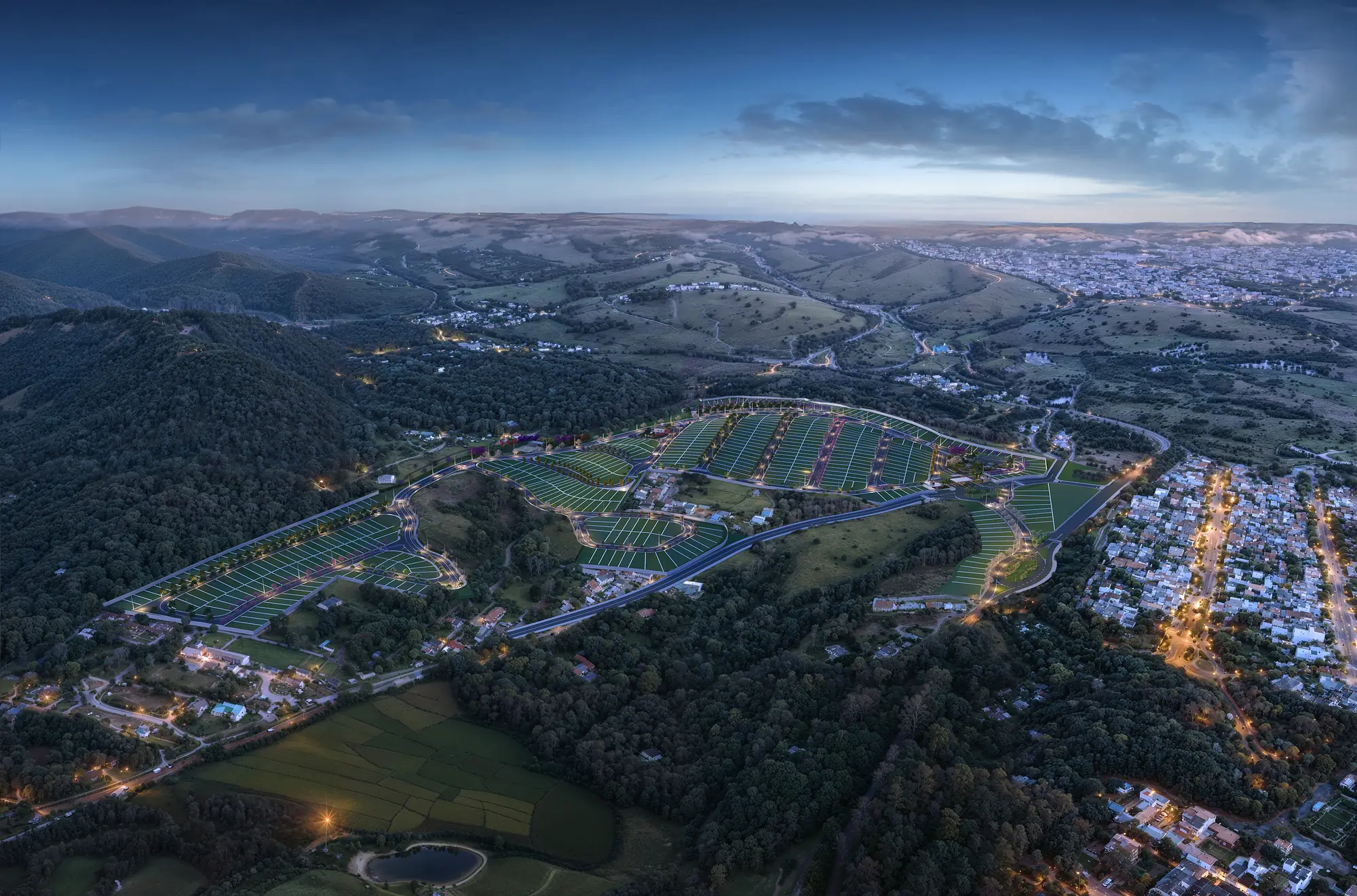 Praça das Boas-Vindas — vista aérea